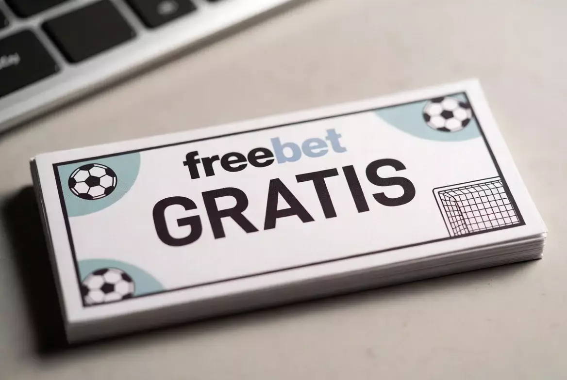 Biglietto omaggio stilizzato con simbolo di scommessa sportiva