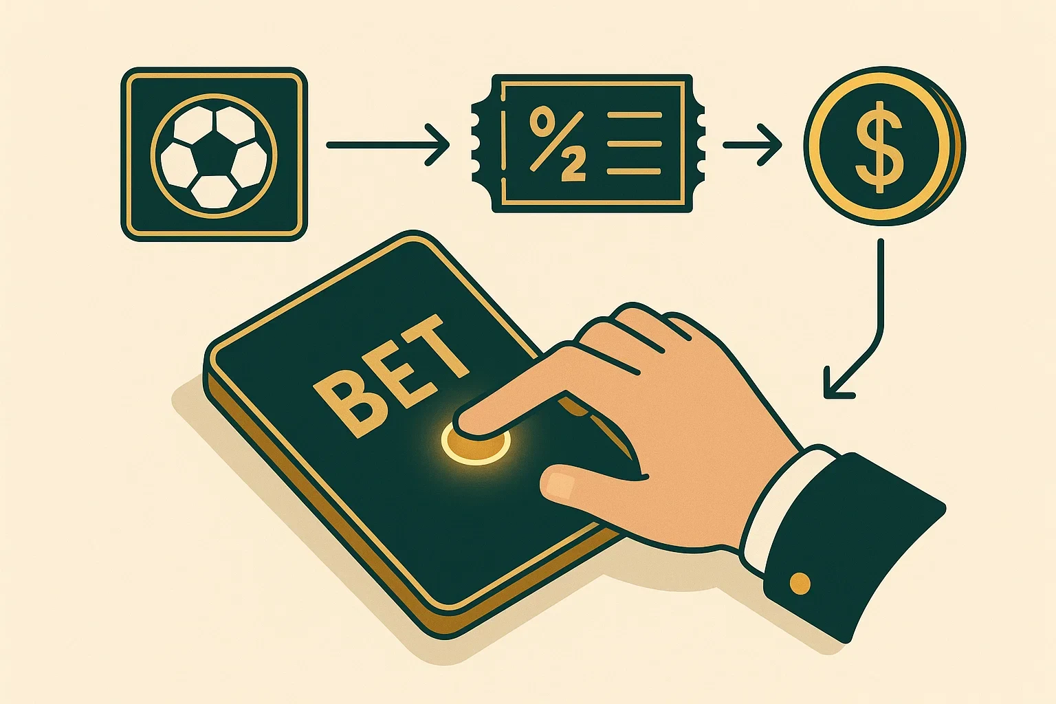 Infografica che illustra il meccanismo delle scommesse sportive: dalla previsione alla vincita