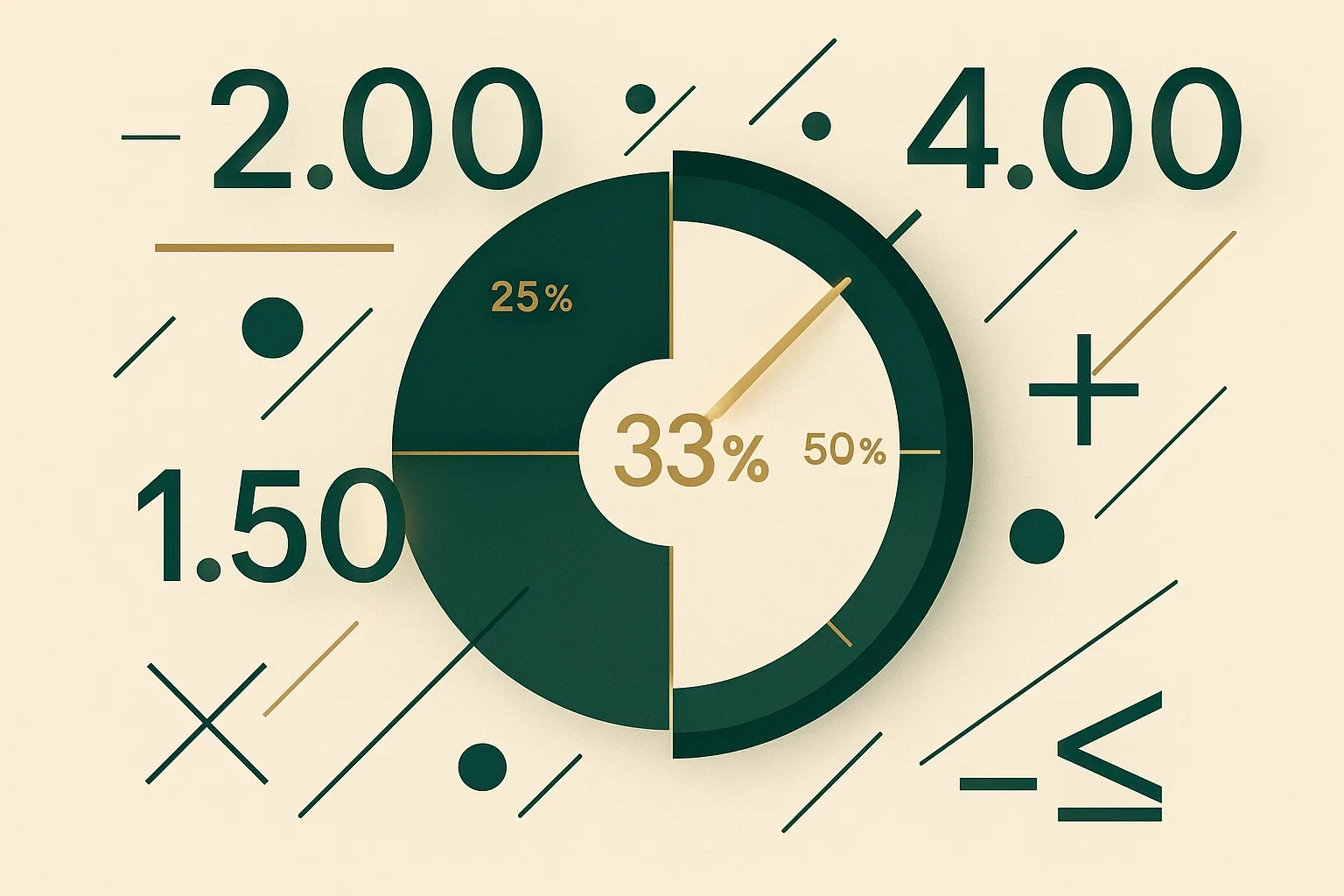Visualizzazione del calcolo delle probabilità dalle quote scommesse: conversione quota-percentuale