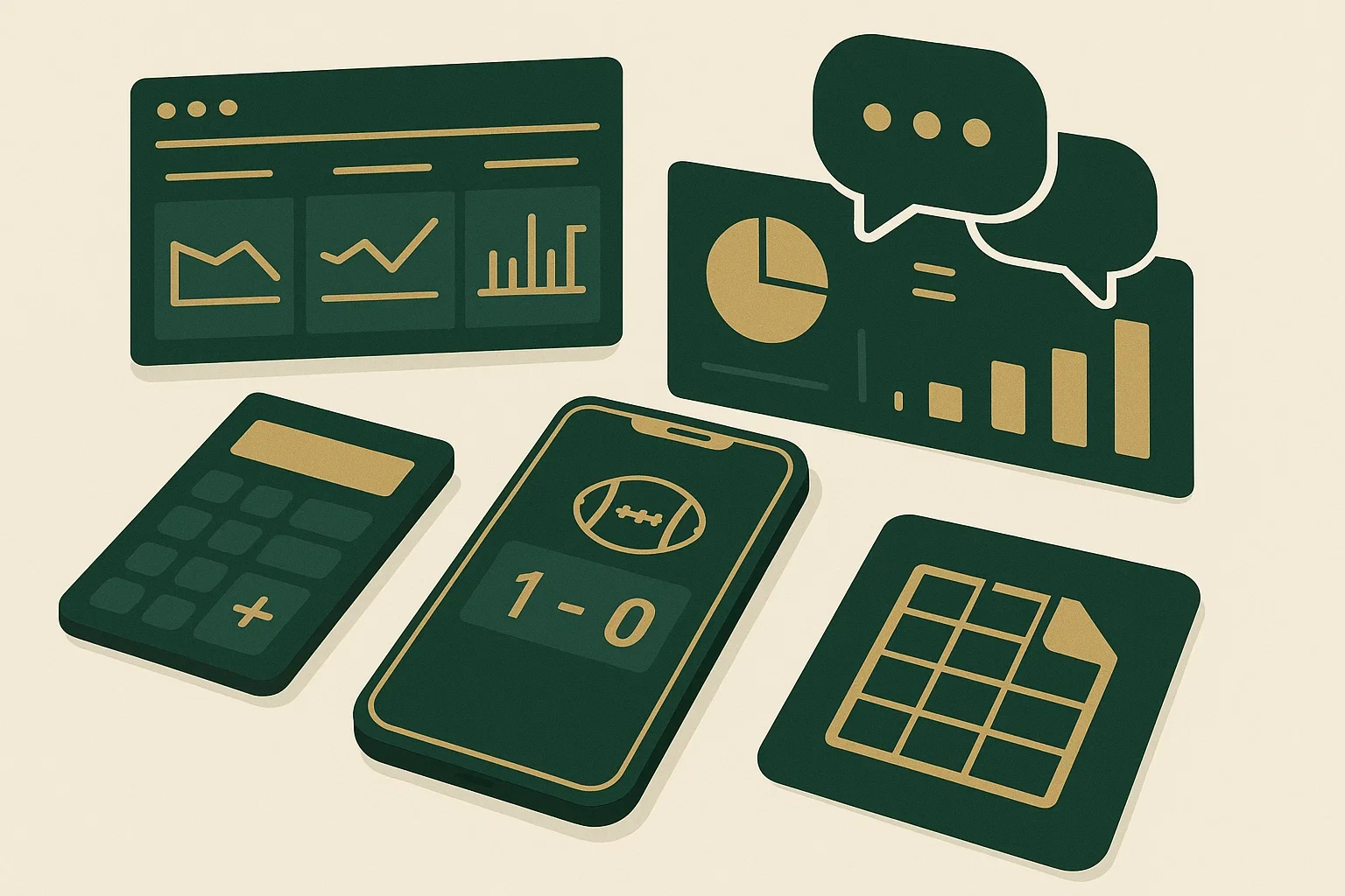 Dashboard degli strumenti per scommettitori: comparatori quote, database statistici, calcolatori e app livescore